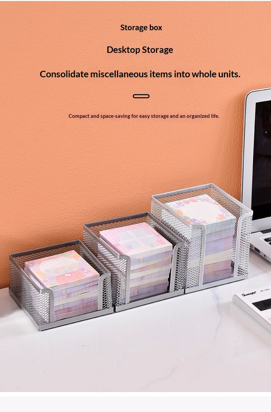 Organizador de Escritorio de Malla Metálica para Notas Adhesivas y Accesorios - Image 10