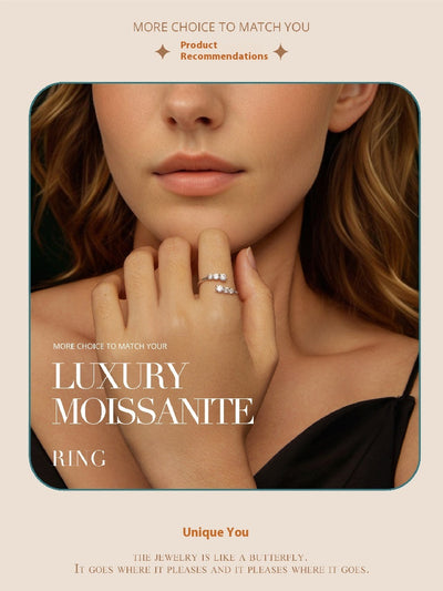 Anillo de Diamante Mozambique Brillante con Charm - Image 13