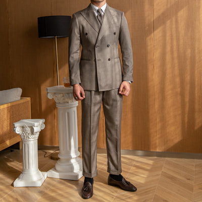 Traje Ejecutivo de Doble Botonadura Estilo Retro Elegante para Hombre - Image 14