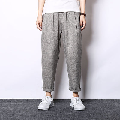 Pantalones Capri Casuales de Algodón y Lino - Image 6