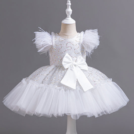 Vestido de Fiesta Infantil con Falda Tul Flores - Colección Verano - Image 4