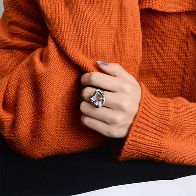 Anillo de Plata Esterlina con Cristal Flor de Mañana y Diamante para Mujer - Image 5