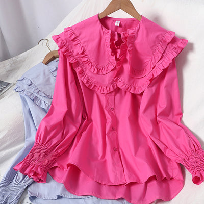 Blusa Elegante de Doble Textura con Cuello Solapa - Image 9