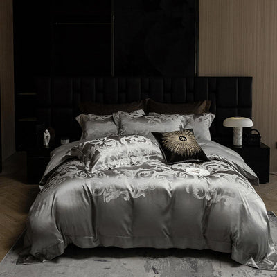 Juego de Cama Jacquard de Seda Premium Densidad Alta - Diseño Minimalista - Image 7