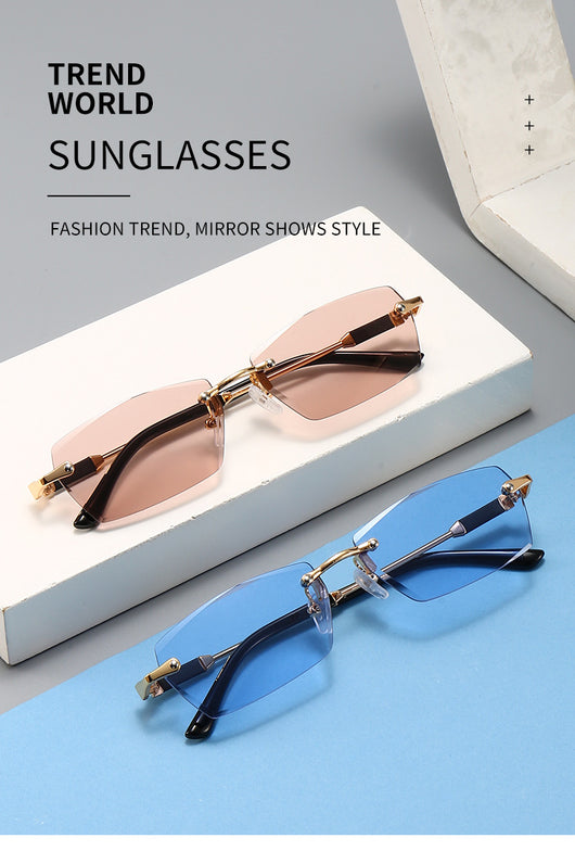 Gafas de Sol Frameless Color Gelatina - Estilo Personalidad - Image 12