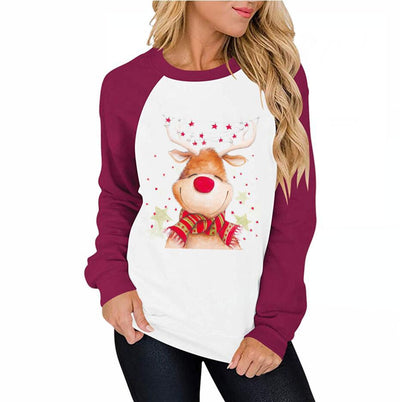 Suéter Raglan Casual para Mujer con Estampado y Combinación de Colores - Image 21