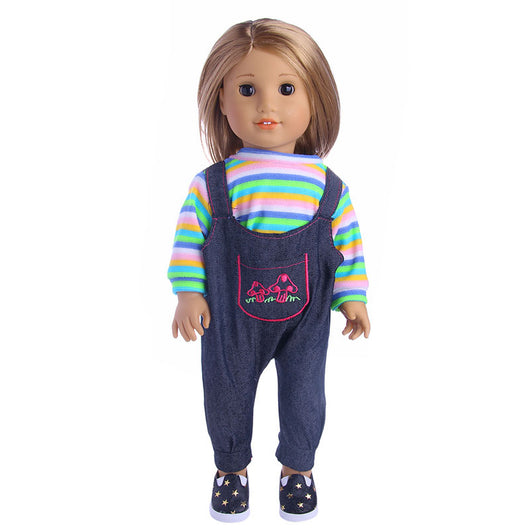 Conjunto de Pantalón con Tirantes para Muñecas American Girl de 18 Pulgadas - Image 7