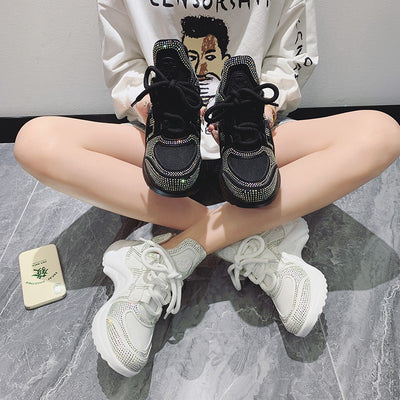 Zapatillas Deportivas Mujer Brillantes con Strass Completo para Verano - Image 8