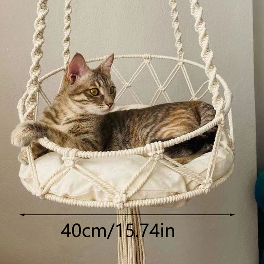 Hamaca Tejida para Gatos - Reposo Colgante Interior - Image 6