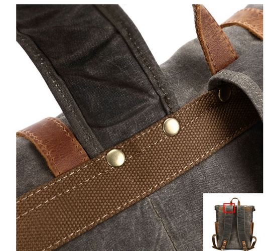 Bolsa Vintage de Cuero y Lona para Laptop - Estilo Profesional - Image 12