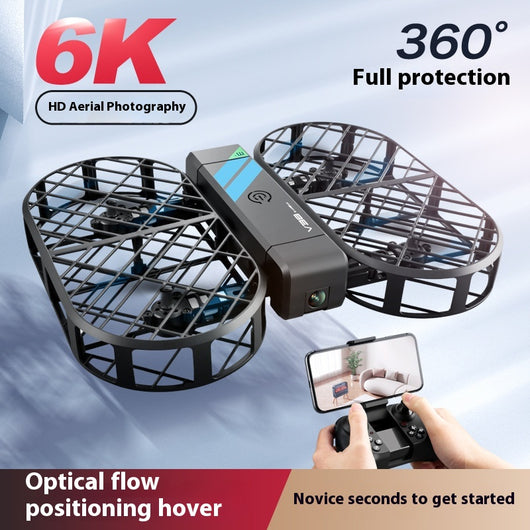 Dron Plegable V38 con Protección de Malla para Fotografía Aérea