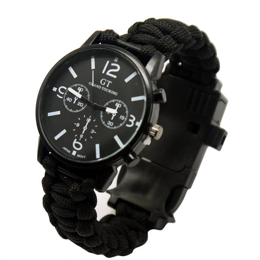 Reloj de Supervivencia Multifuncional LED Impermeable con Cordón Paracaídas - Image 2