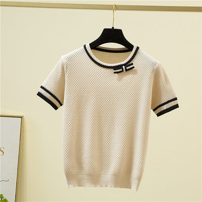 Suéter de Seda de Hielo Tejido para Mujer - Pullover Holgado y Transpirable - Image 10