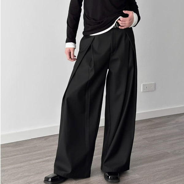 Pantalones Holgados Drapeados Hasta el Piso para Hombre - Image 6