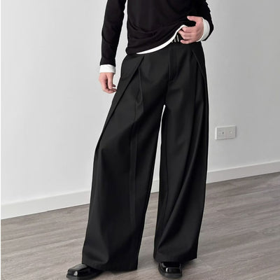 Pantalones Holgados Drapeados Hasta el Piso para Hombre - Image 6