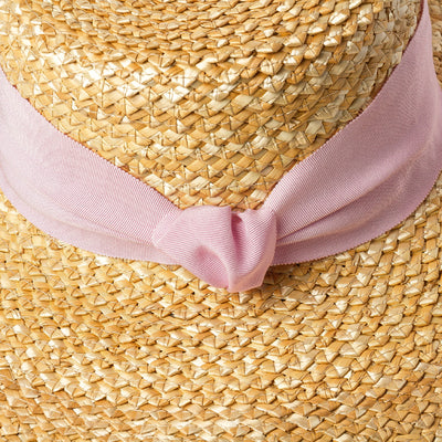 Gorro Tejido con Patrón de Onda y Trenza de Paja - Image 7