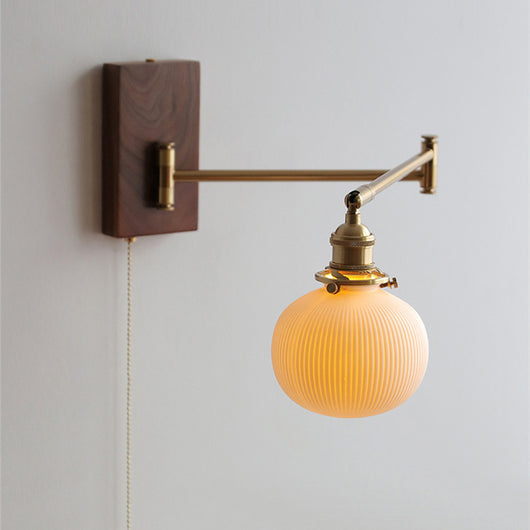 Lámpara de Pared Giratoria Retro Estilo Japonés para Cabecera