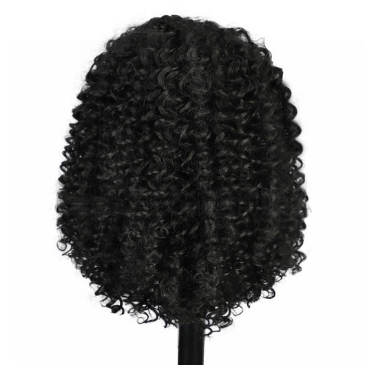 Peluca Afro Rizada Corta con Encaje Frontal - Image 11