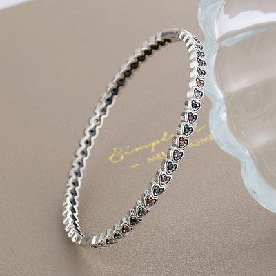Pulsera de Plata S925 Estilo Punk Retro para Mujer con Diseño de Amor - Image 9