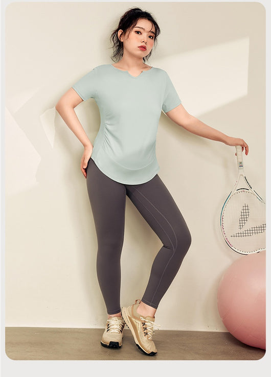 Playera Deportiva Ajustada de Secado Rápido con Control Abdominal - Image 16