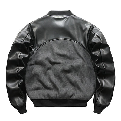 Chaqueta Bomber Retro Americana con Bordados y Costuras Artesanales - Image 27