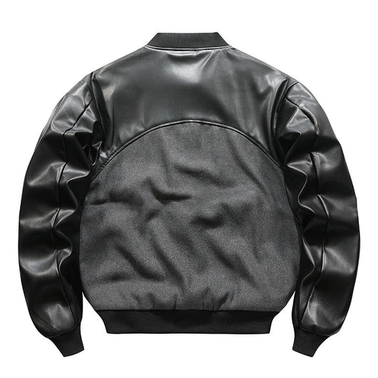 Chaqueta Bomber Retro Americana con Bordados y Costuras Artesanales - Image 27