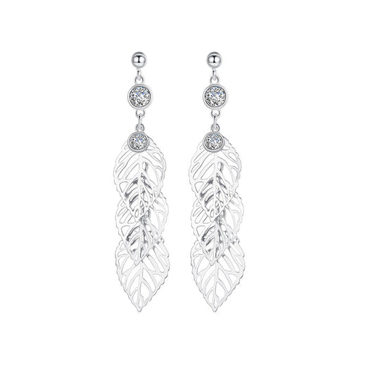 Aretes de Plata 925 con Hoja Larga Elegante - Image 3