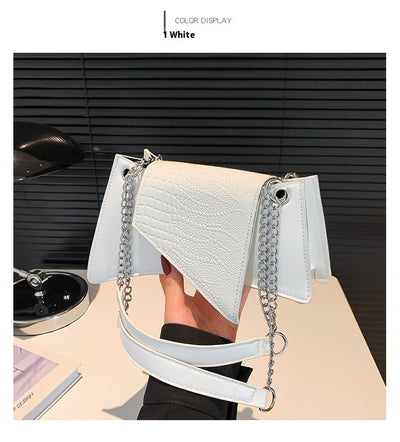 Cartera Cuadrada de Cuero Brillante con Patrón de Piedra para Mujer - Image 33