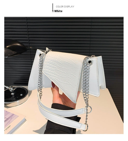 Cartera Cuadrada de Cuero Brillante con Patrón de Piedra para Mujer - Image 33
