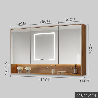 Espejo de Baño Inteligente con Luz LED, Desempañante y Gabinete de Almacenamiento - Image 7