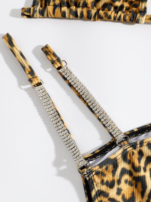 Traje de Baño Dividido Estampado Leopardo para Mujer - Image 5