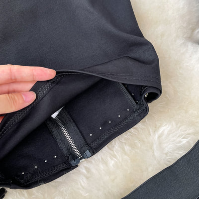 Conjunto de Dos Piezas: Top Tubo con Strass y Falda Midi con Malla Irregular - Image 5