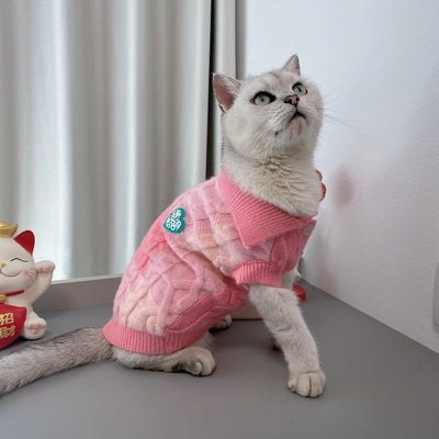Cardigan con Cuello Polo a Cuadros para Mascotas Pequeñas y Medianas - Image 2