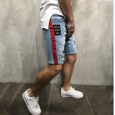 Jeans Sueltos Rotos con Bordados para Hombre - Image 3