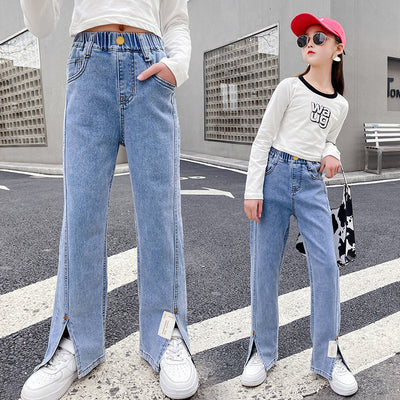Pantalones Acampanados con Corte Dividido para Niños Grandes - Skinny Stretch - Image 14