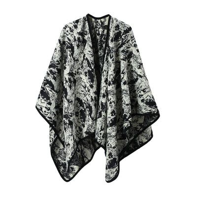 Chal Jacquard de Pelo Artificial Tipo Visón con Pintura China - Primavera, Otoño e Invierno - Image 5