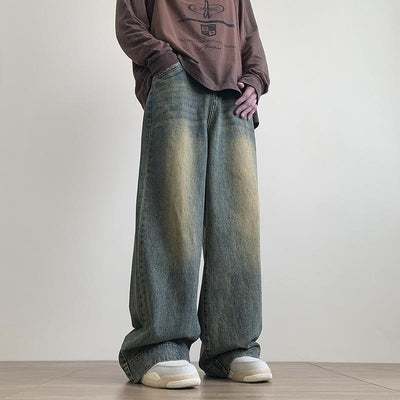Pantalones Jeans Rectos Anchos para Hombre - Comodidad Casual de Verano - Image 27