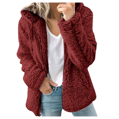 Chaqueta de Lana Casual con Capucha para Mujer - Image 10