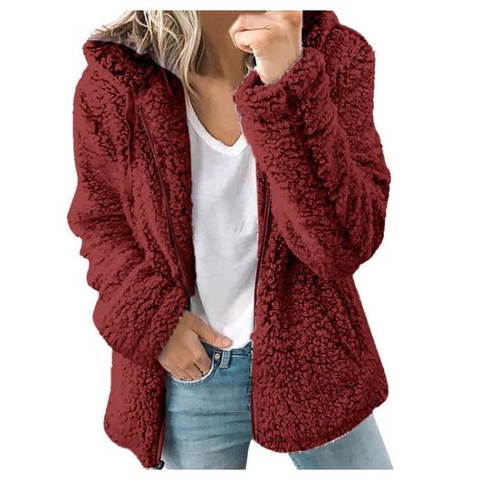 Chaqueta de Lana Casual con Capucha para Mujer - Image 10
