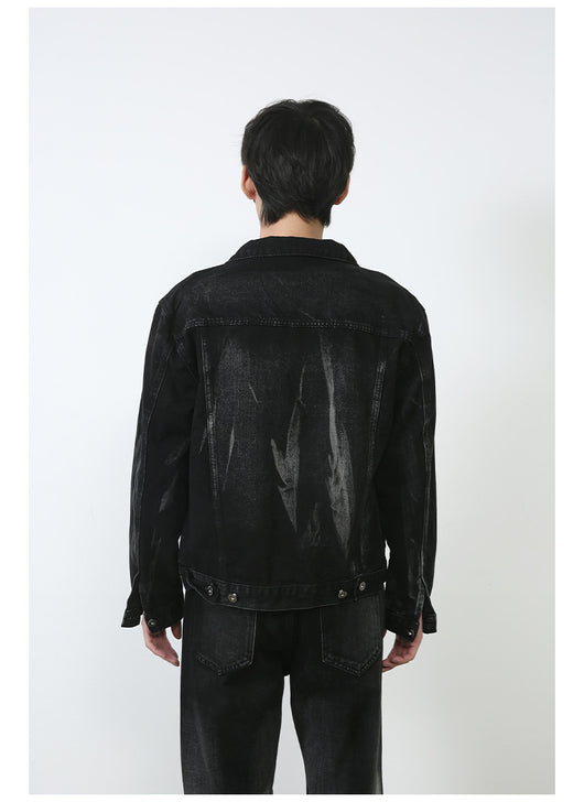 Traje de Mezclilla Retro Holgado Efecto Desgastado - Image 6