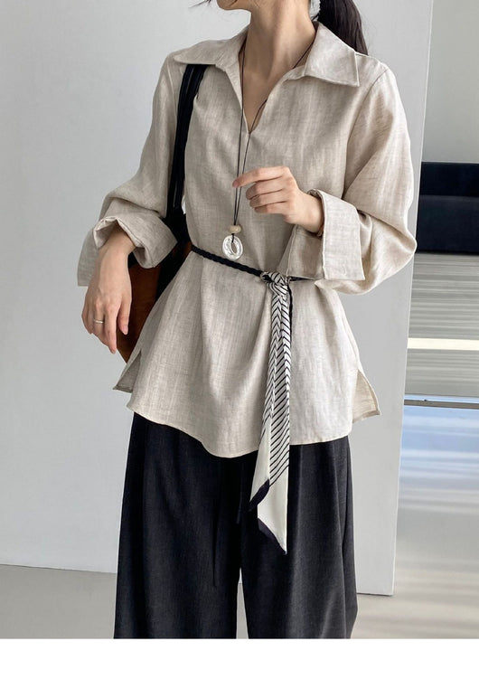 Conjunto de Blusa Casual y Pantalón Ancho con Cintura Elástica - Image 14