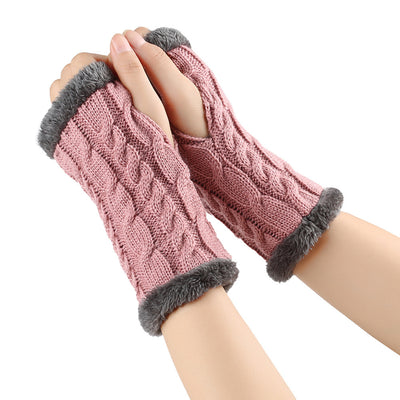 Guantes de Invierno Tejidos sin Dedos - Lana Térmica Gruesa para Mujer - Image 19