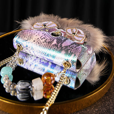 Bolso Bandolera Cuadrado Pequeño en Cuero Genuino para Mujer - Image 12