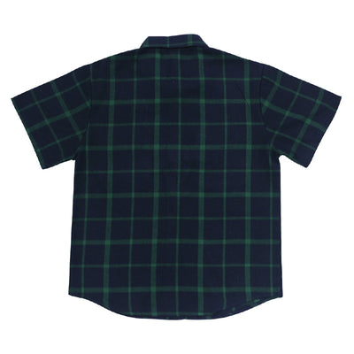 Camisa Casual de Cuadros Patchwork con Botones y Manga Corta - Image 13