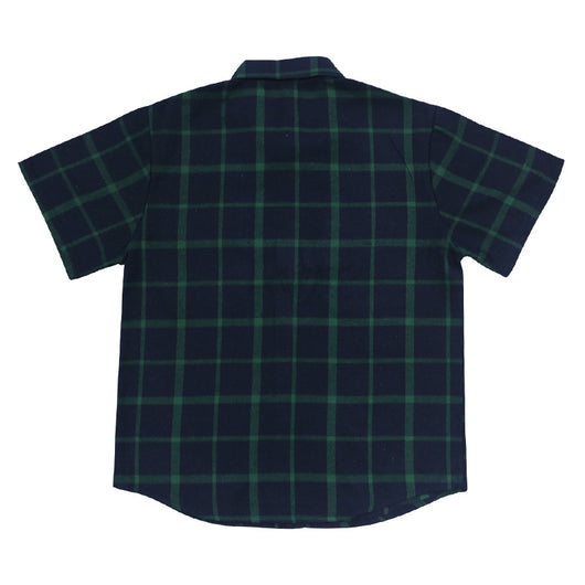 Camisa Casual de Cuadros Patchwork con Botones y Manga Corta - Image 13