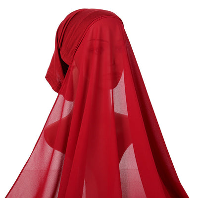 Traje de Gasa Perla para Mujer con Pañoleta Coordinada - Image 7