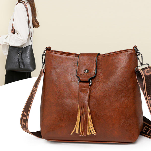 Bolso Retro de Cuero para Mujer - Bandolera Estilo Vintage