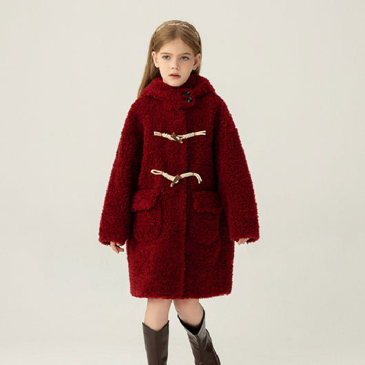 Abrigo de Lana Niña Diseño Liso y Elegante - Image 5