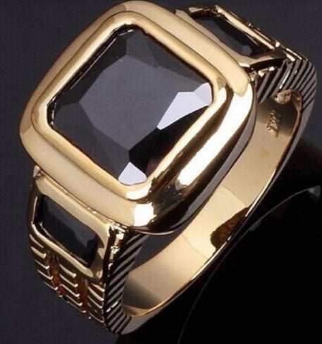 Anillo Chapado en Oro para Hombre con Micro Pavé de Circonita - Image 7