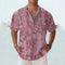 Camisa de Lino Cuadros Hombre - Manga Plaid Elegante